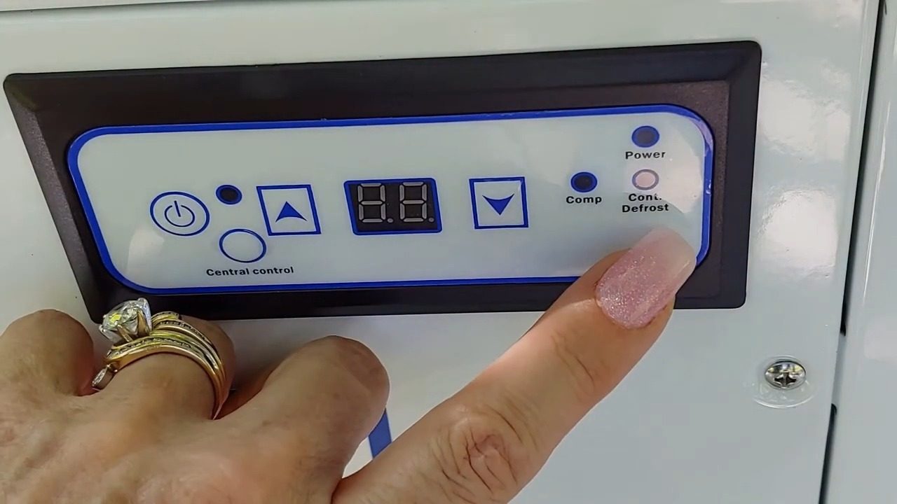 Control panel of a crawl space dehumidifier